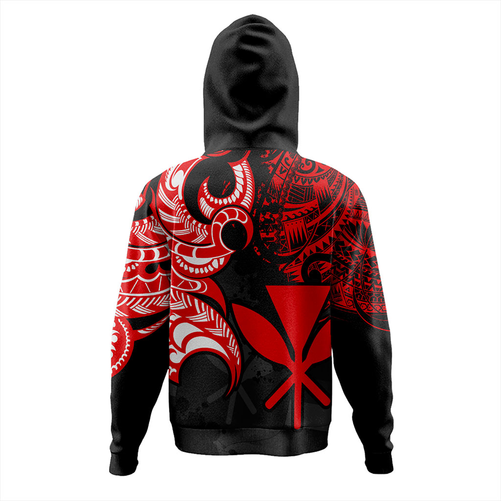 Hawaii Hoodie Kanaka Polynesian Tribal Print Pattern