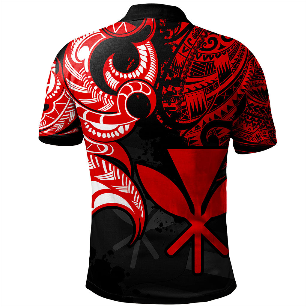 Hawaii Polo Shirt Kanaka Polynesian Tribal Print Pattern