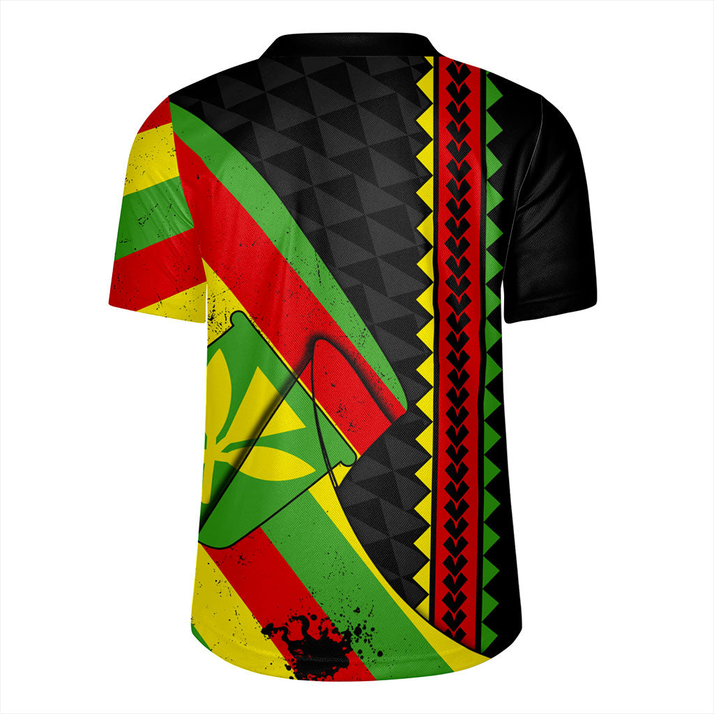 Hawaii Rugby Jersey Kanaka Tribal Flag Grunge Special
