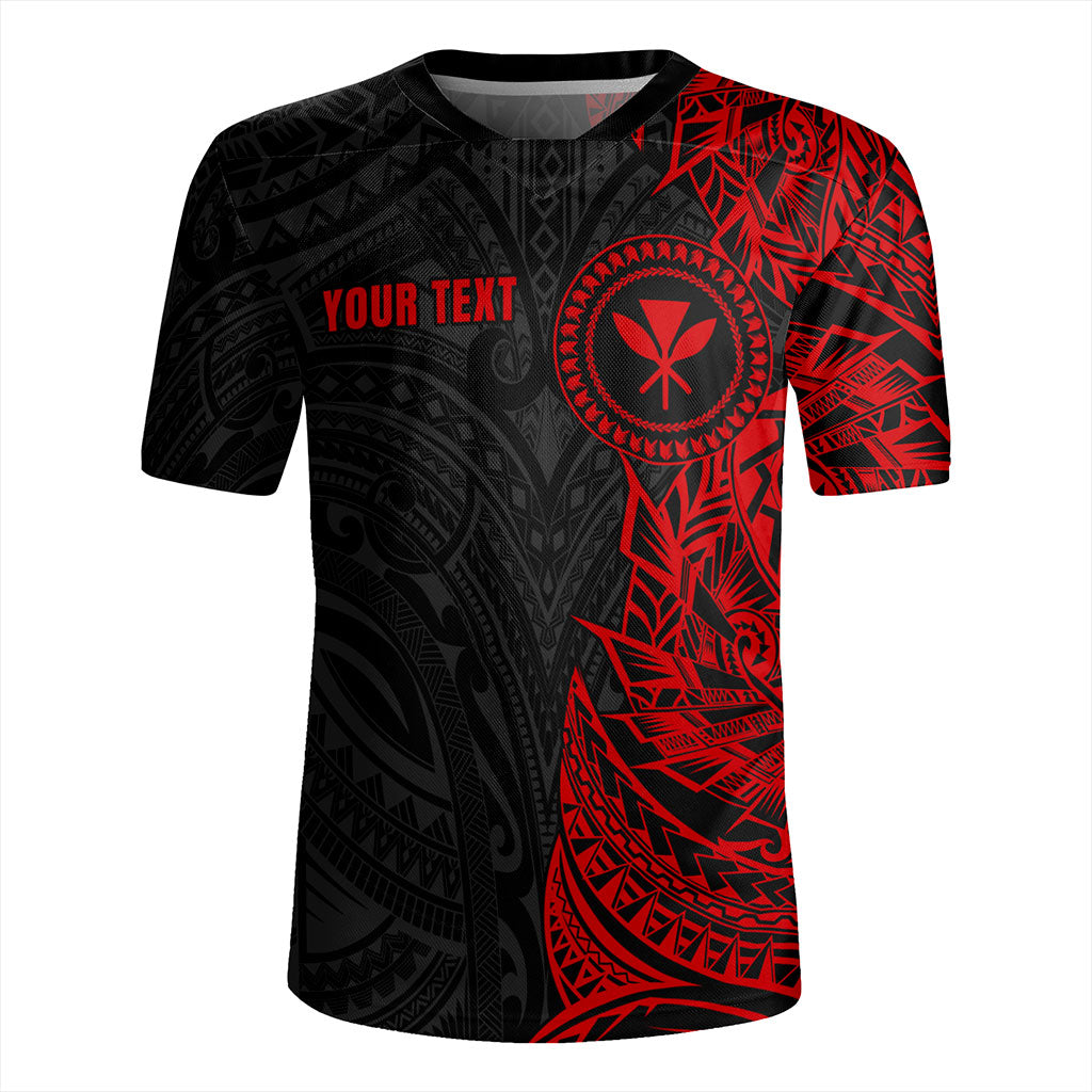 Hawaii Rugby Jersey Custom Kanaka Tribal Tattoo