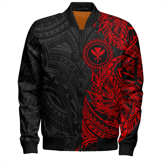 Hawaii Bomber Jacket Custom Kanaka Tribal Tattoo