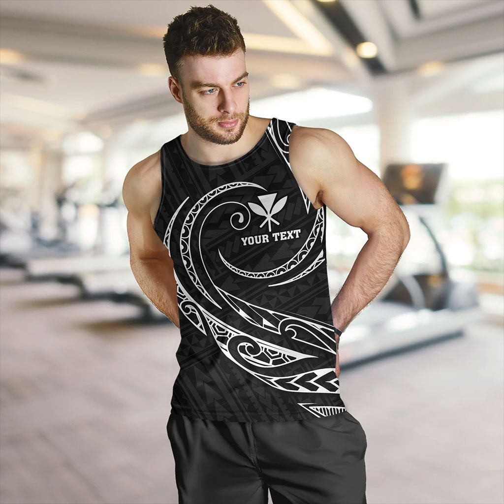 Hawaii Tank Top Custom Kanaka Map Polynesian Tribal Wave