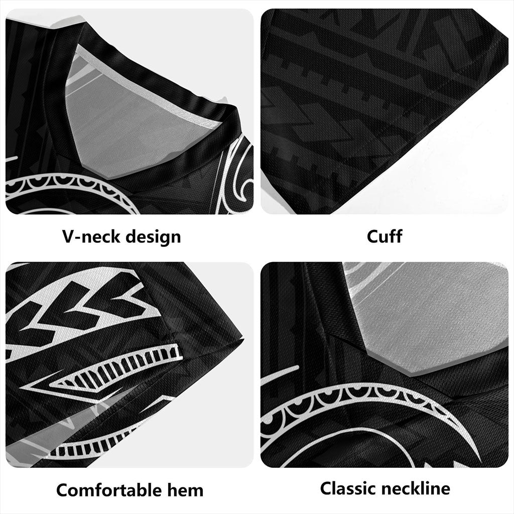 Hawaii Rugby Jersey Custom Kanaka Map Polynesian Tribal Wave