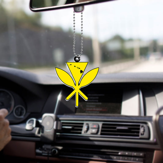 Hawaii Car Hanging Ornament Kanaka With Map