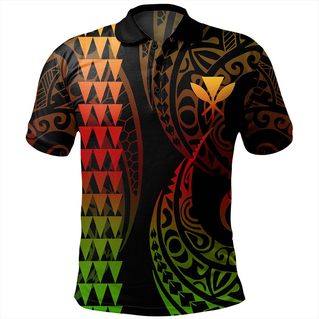 Hawaii Polo Shirt Kanaka Kakau Style