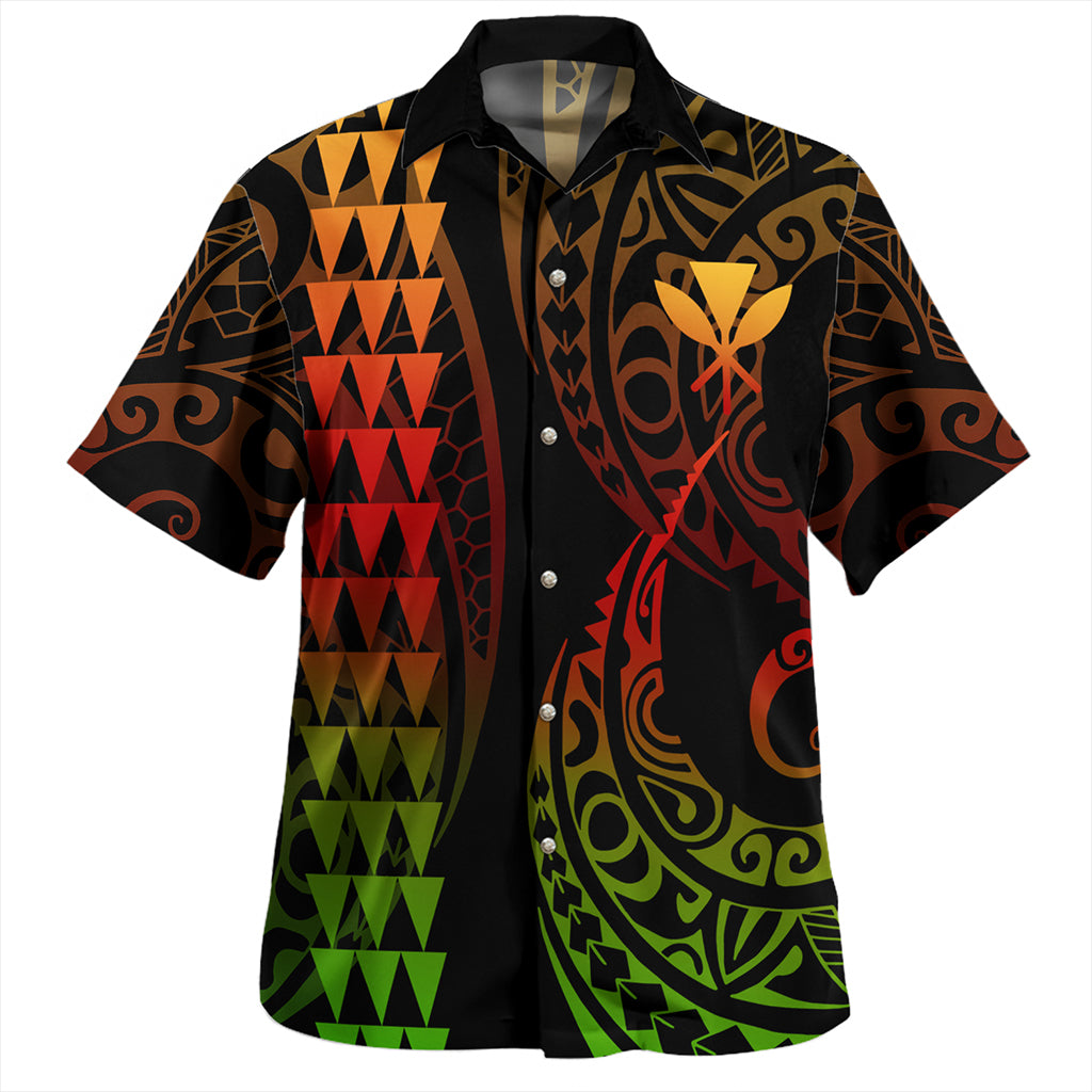 Hawaii Hawaiian Shirt Kanaka Kakau Style