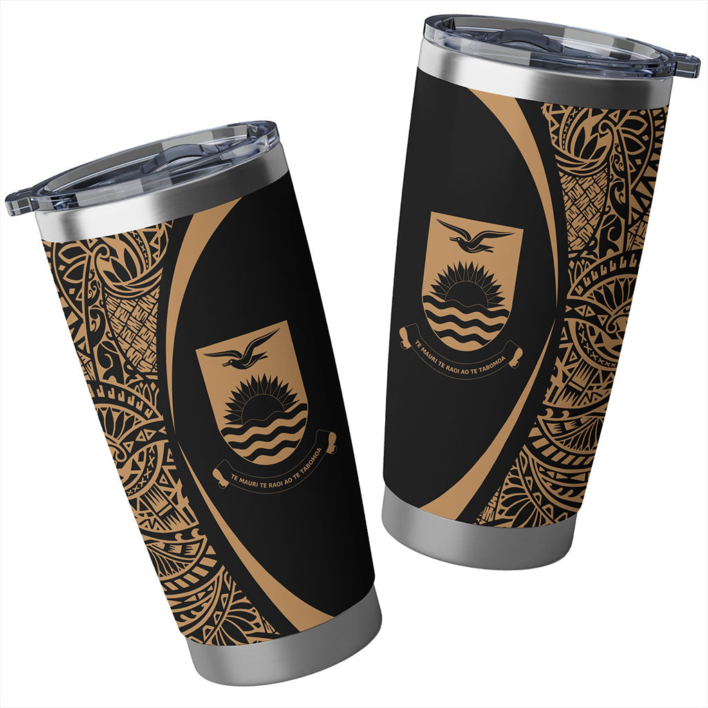 Kiribati Tumbler Lauhala Circle Style Gold