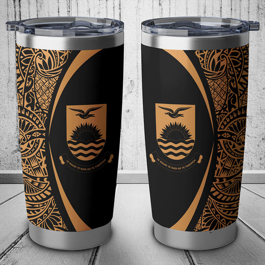 Kiribati Tumbler Lauhala Circle Style Gold