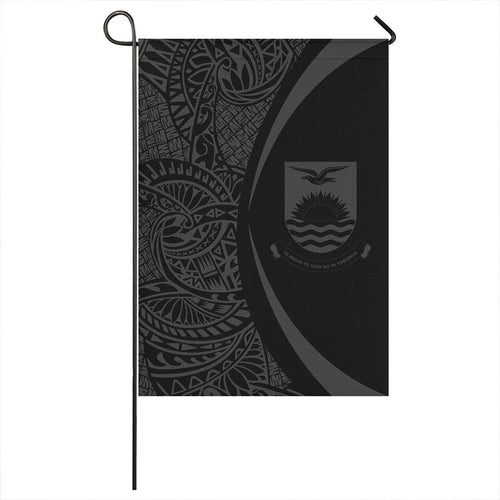 Kiribati Garden Flag Lauhala Circle Grey