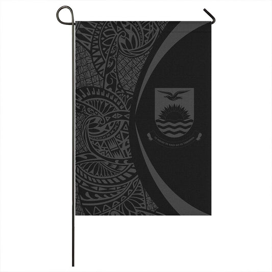 Kiribati Garden Flag Lauhala Circle Grey