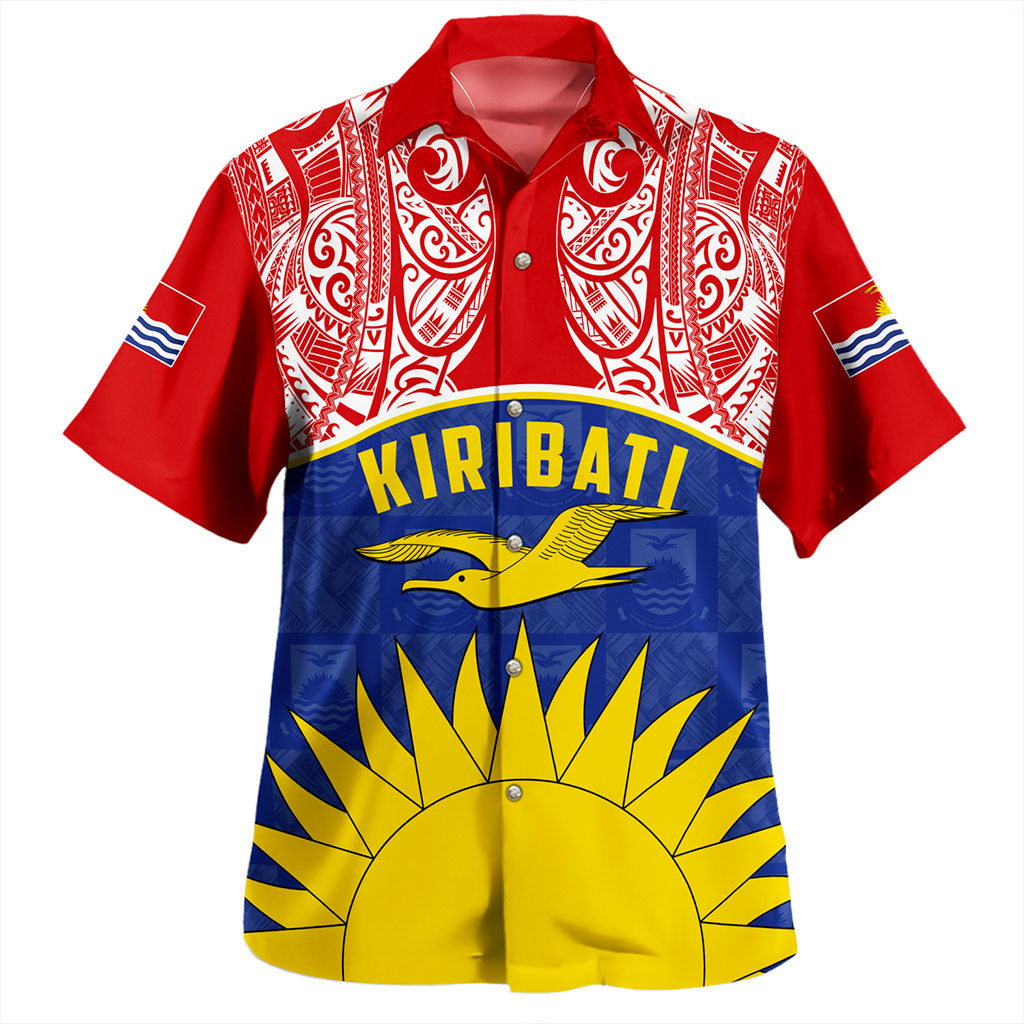 Kiribati Hawaiian Shirt Micronesia Flag And Coat Of Arms