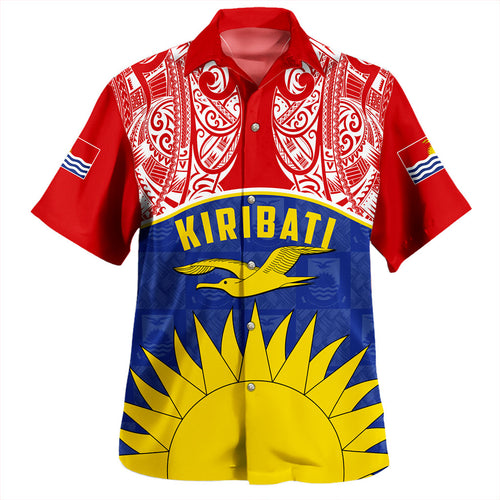 Kiribati Hawaiian Shirt Micronesia Flag And Coat Of Arms