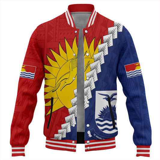 Kiribati Baseball Jacket Micronesia With Flag