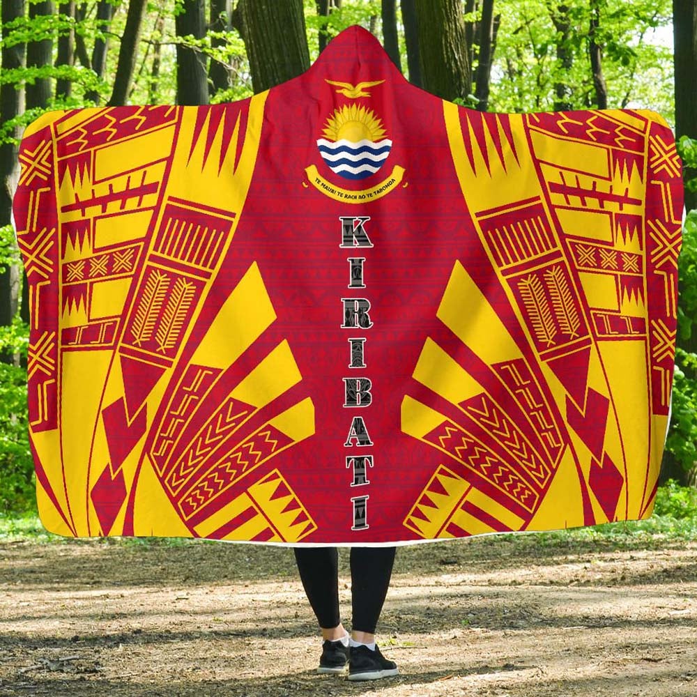 Kiribati Hooded Blanket - Polynesian Tattoo Flag