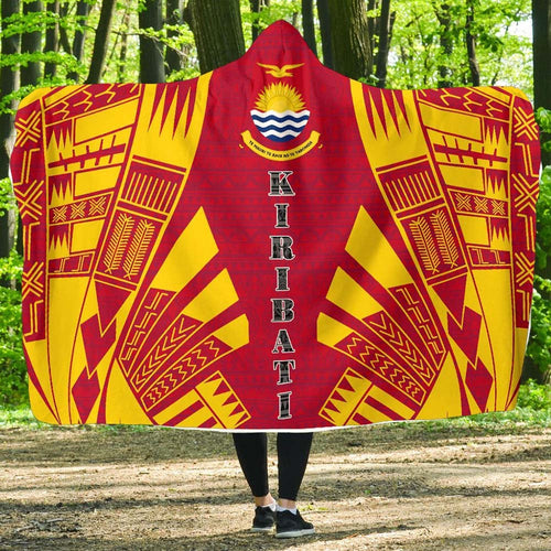 Kiribati Hooded Blanket - Polynesian Tattoo Flag