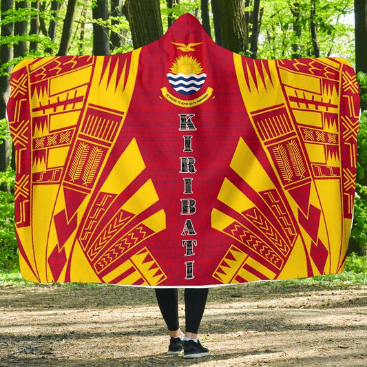 Kiribati Hooded Blanket - Polynesian Tattoo Flag
