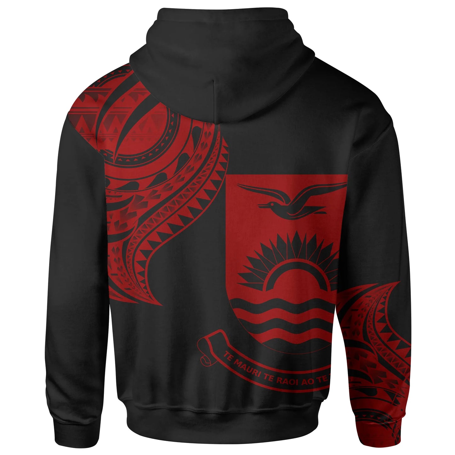 Kiribati Hoodie - Kiribati Tatau Red Patterns