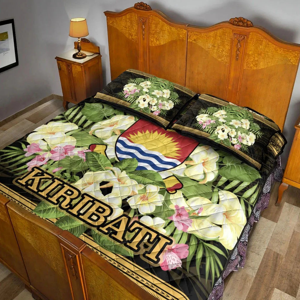 Kiribati Quilt Bed Set - Polynesian Gold Patterns Collection