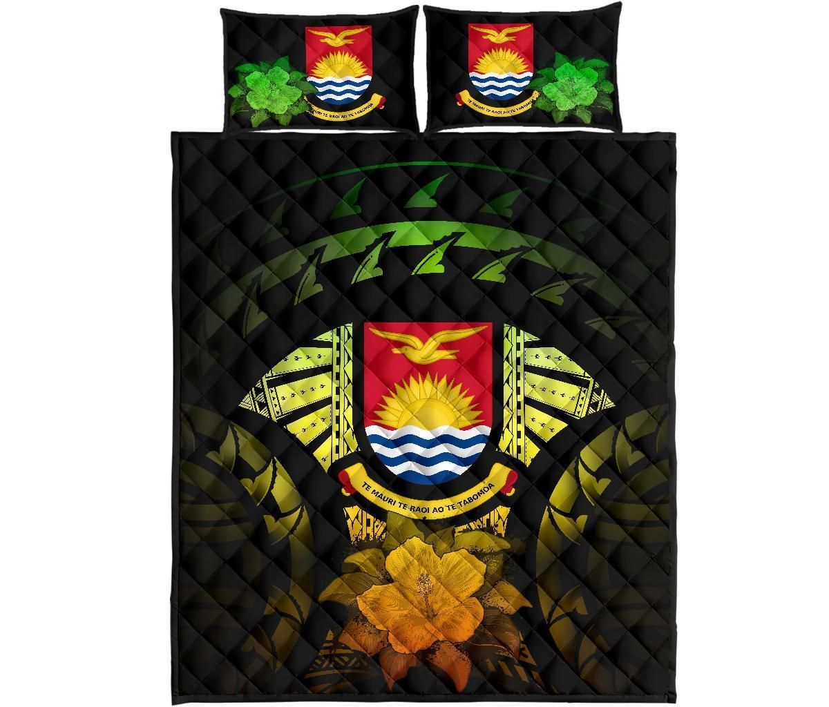 Kiribati Polynesian Quilt Bed Set Hibiscus Reggae