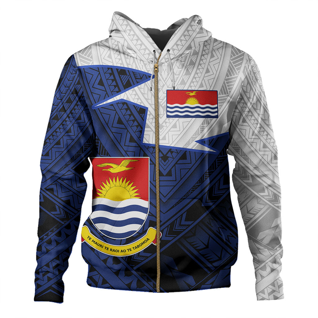 Kiribati Hoodie Polynesian Tattoo Flag And Coat Of Arms