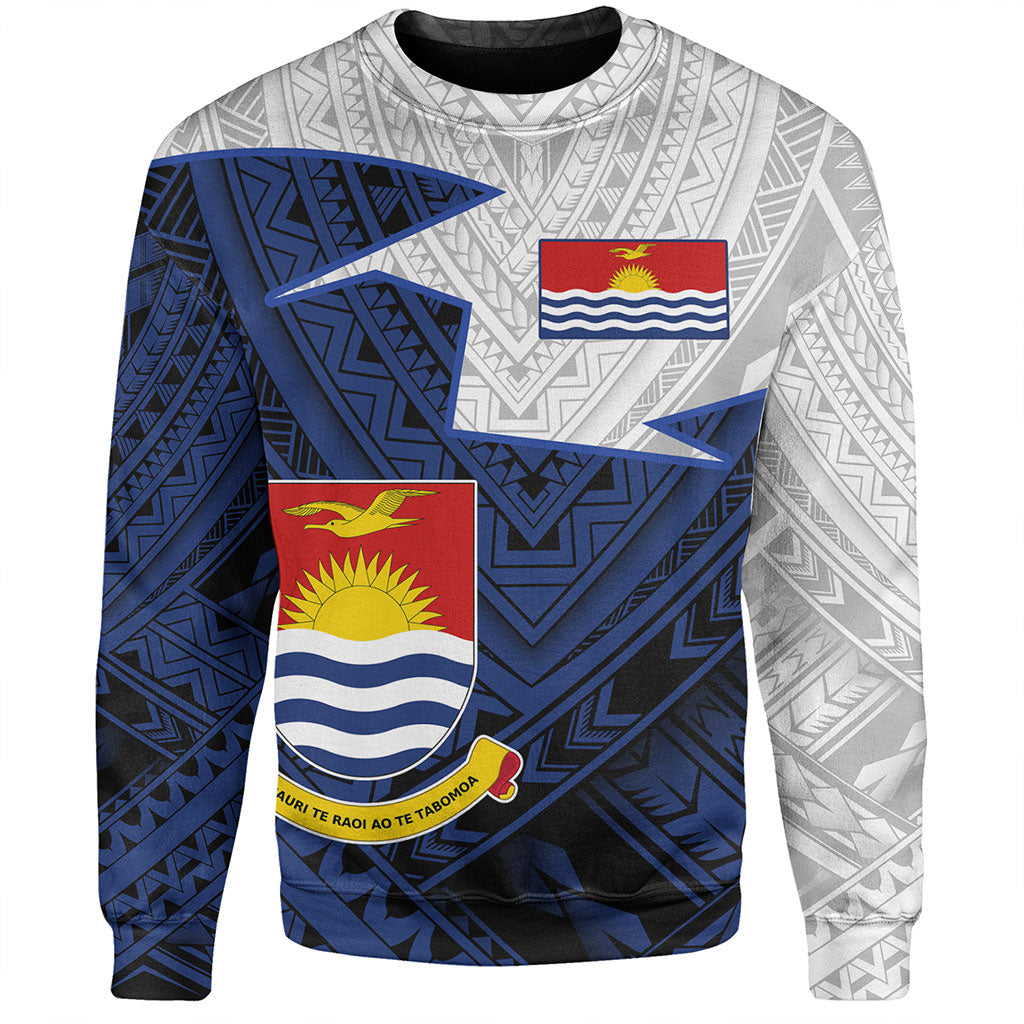 Kiribati Sweatshirt Polynesian Tattoo Flag And Coat Of Arms