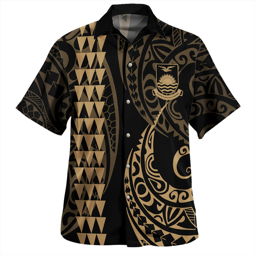 Kiribati Combo Dress And Shirt Coat Of Arms Kakau Style Gold