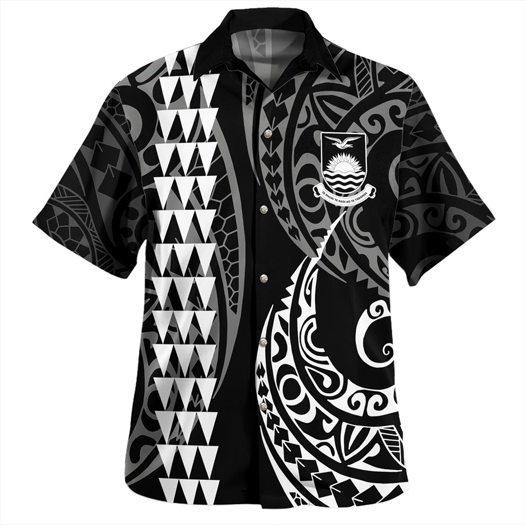 Kiribati Combo Dress And Shirt Coat Of Arms Kakau Style White