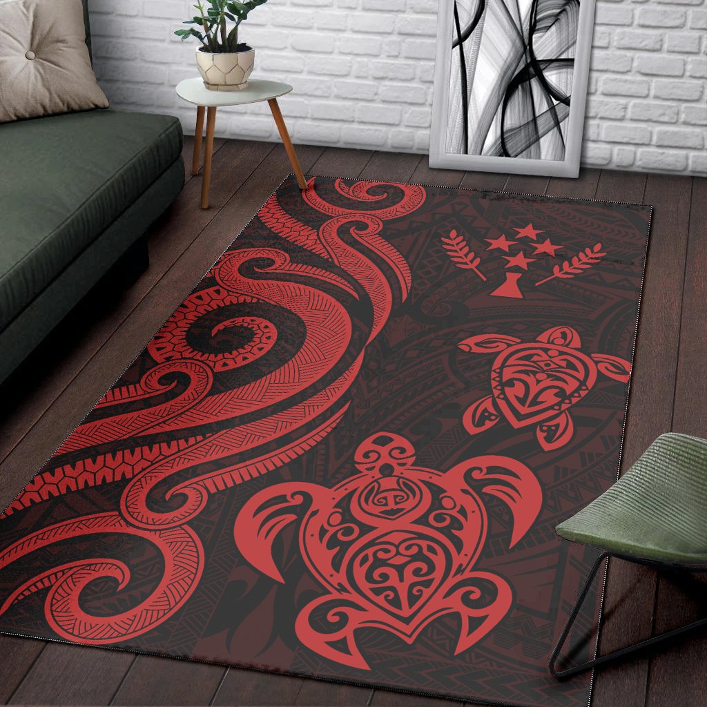 Kosrae Area Rug - Red Tentacle Turtle