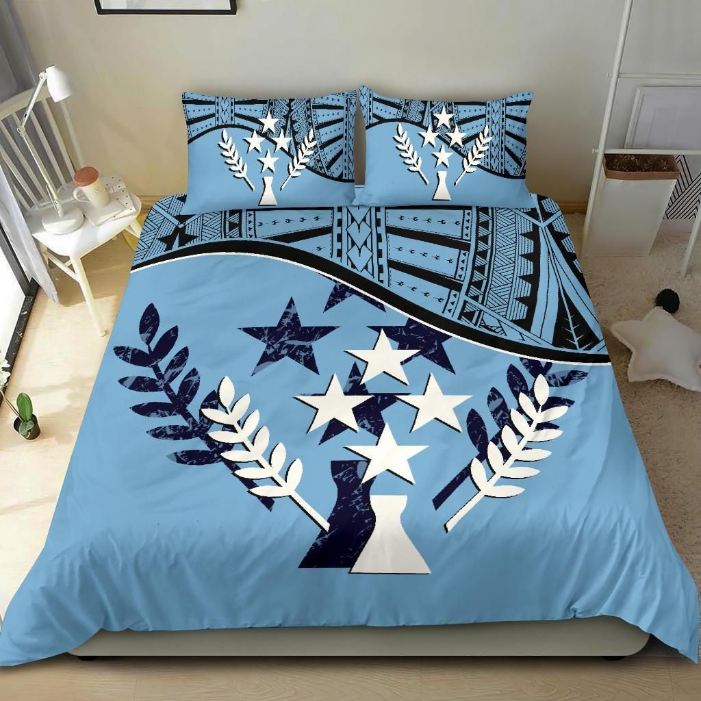 Kosrae Duvet Cover Set - Kosrae Flag Blue
