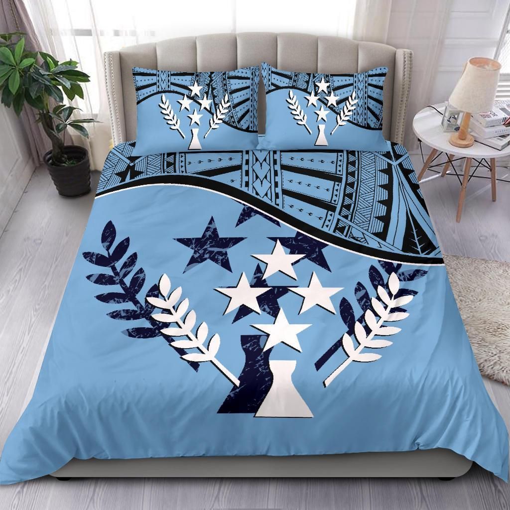 Kosrae Duvet Cover Set - Kosrae Flag Blue