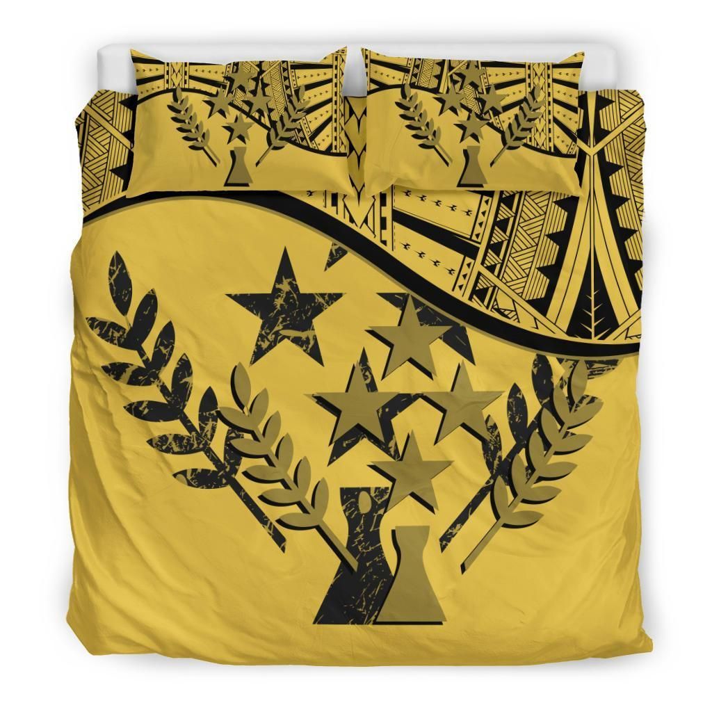 Kosrae Duvet Cover Set - Kosrae Flag Yellow