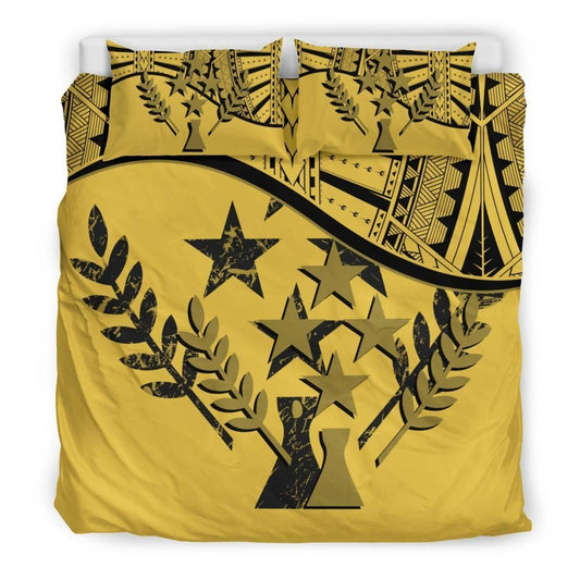 Kosrae Duvet Cover Set - Kosrae Flag Yellow