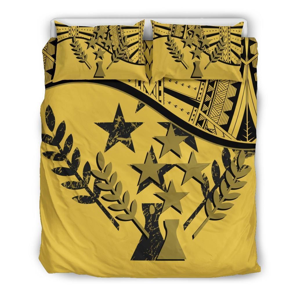Kosrae Duvet Cover Set - Kosrae Flag Yellow