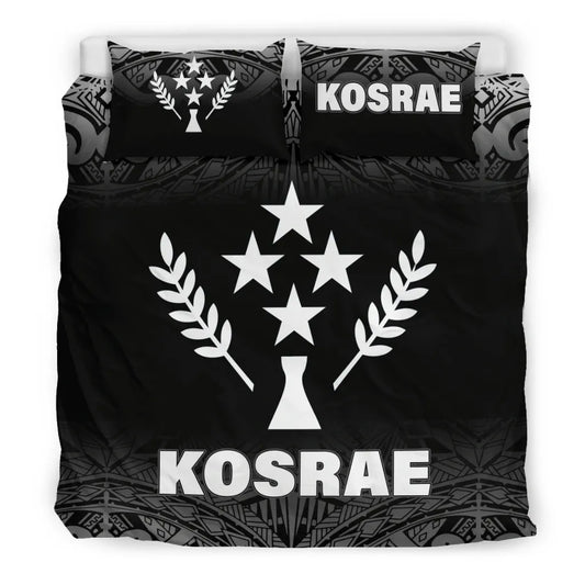 Kosrae Duvet Cover Set - Black Fog Style