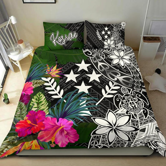 Kosrae Bedding Set - Turtle Plumeria Banana Leaf