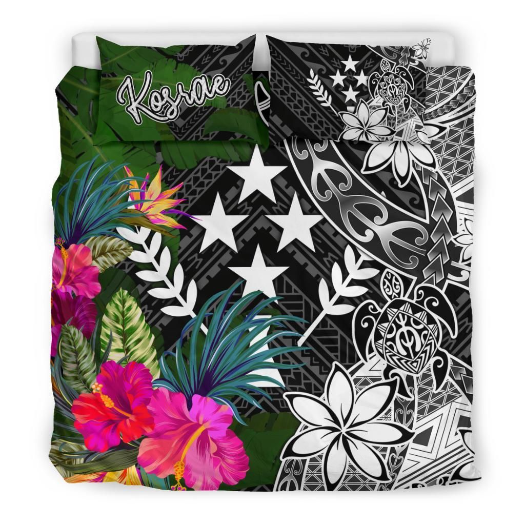 Kosrae Bedding Set - Turtle Plumeria Banana Leaf