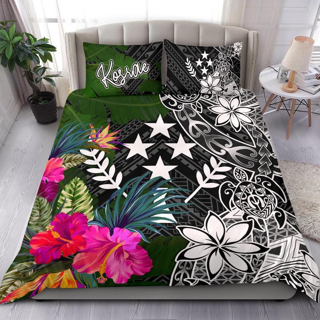 Kosrae Bedding Set - Turtle Plumeria Banana Leaf