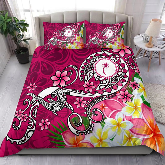 Kosrae Bedding Set - Turtle Plumeria (Pink)