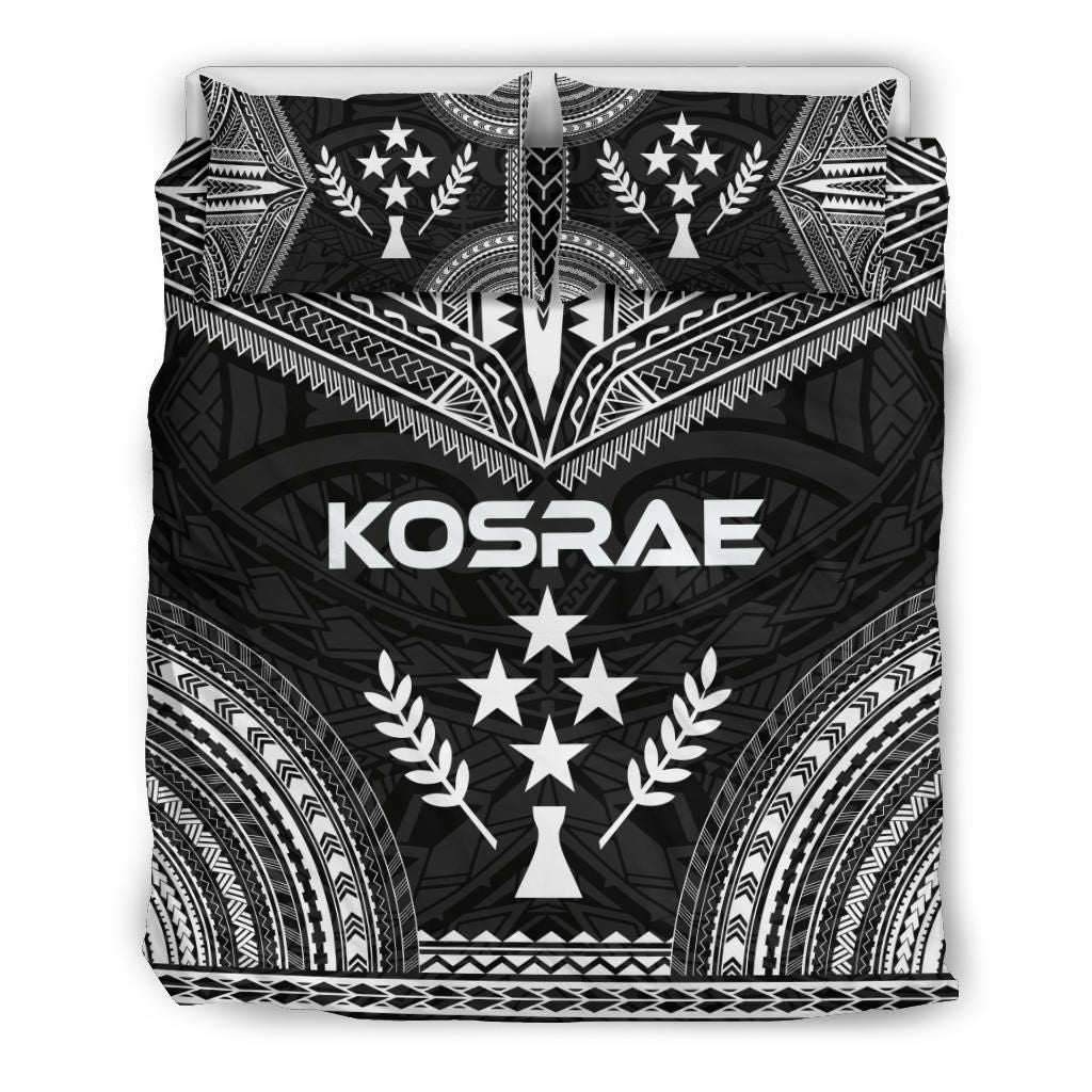 Kosrae Polynesian Chief Duvet Cover Set - Black Version