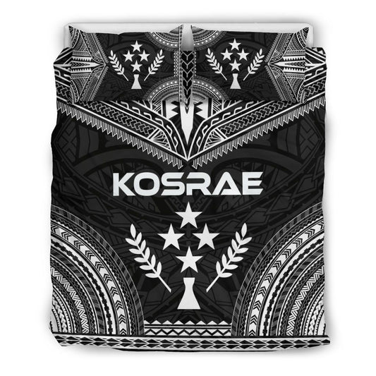 Kosrae Polynesian Chief Duvet Cover Set - Black Version