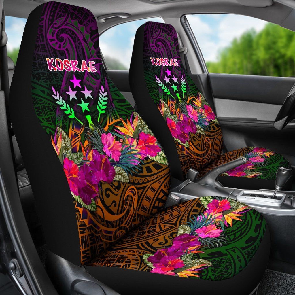 Kosrae Car Seat Covers - Summer Hibiscus