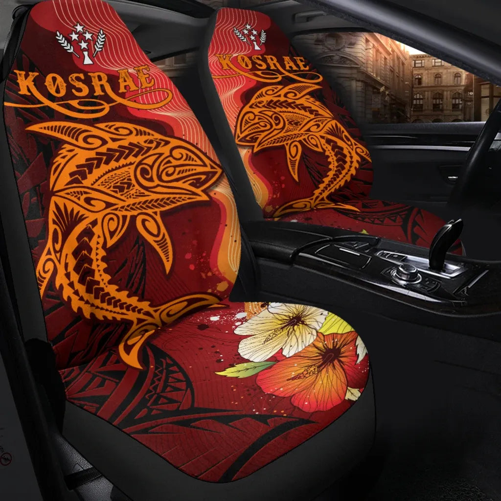 Kosrae Car Seat Covers - Tribal Tuna Fish