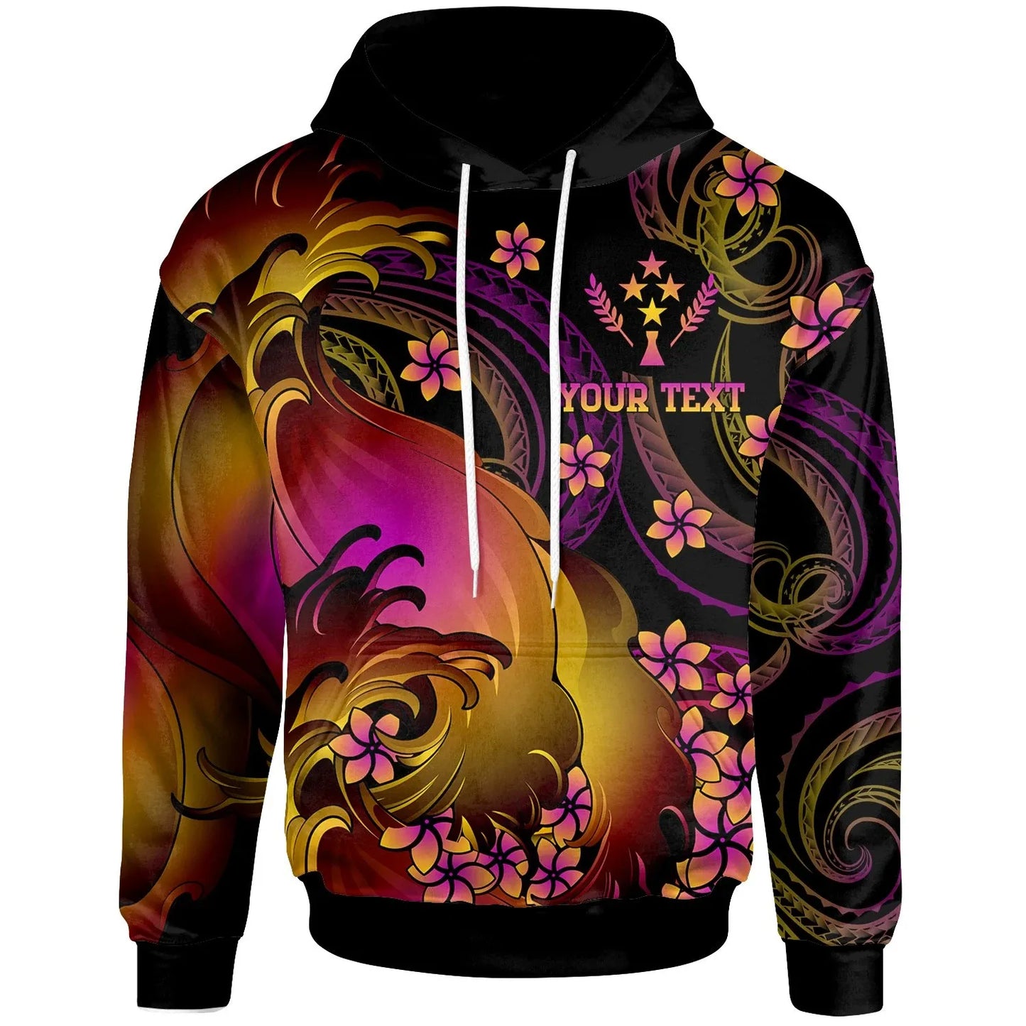 Kosrae Custom Personalised Hoodie - Kosrae  in wave