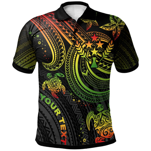 Kosrae Custom Personalised Polo Shirt - Reggae Turtle