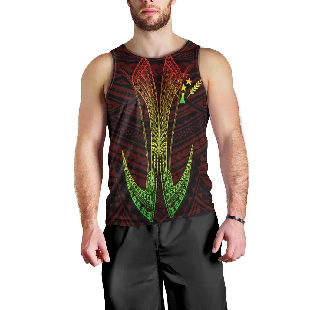 Kosrae Custom Personalised Polynesian Men Tank Top - Fish Hook Ver2