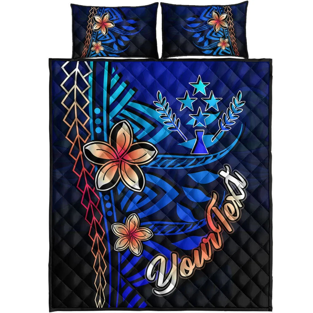 Kosrae Custom Personalised Quilt Bed Set - Vintage Tribal Mountain