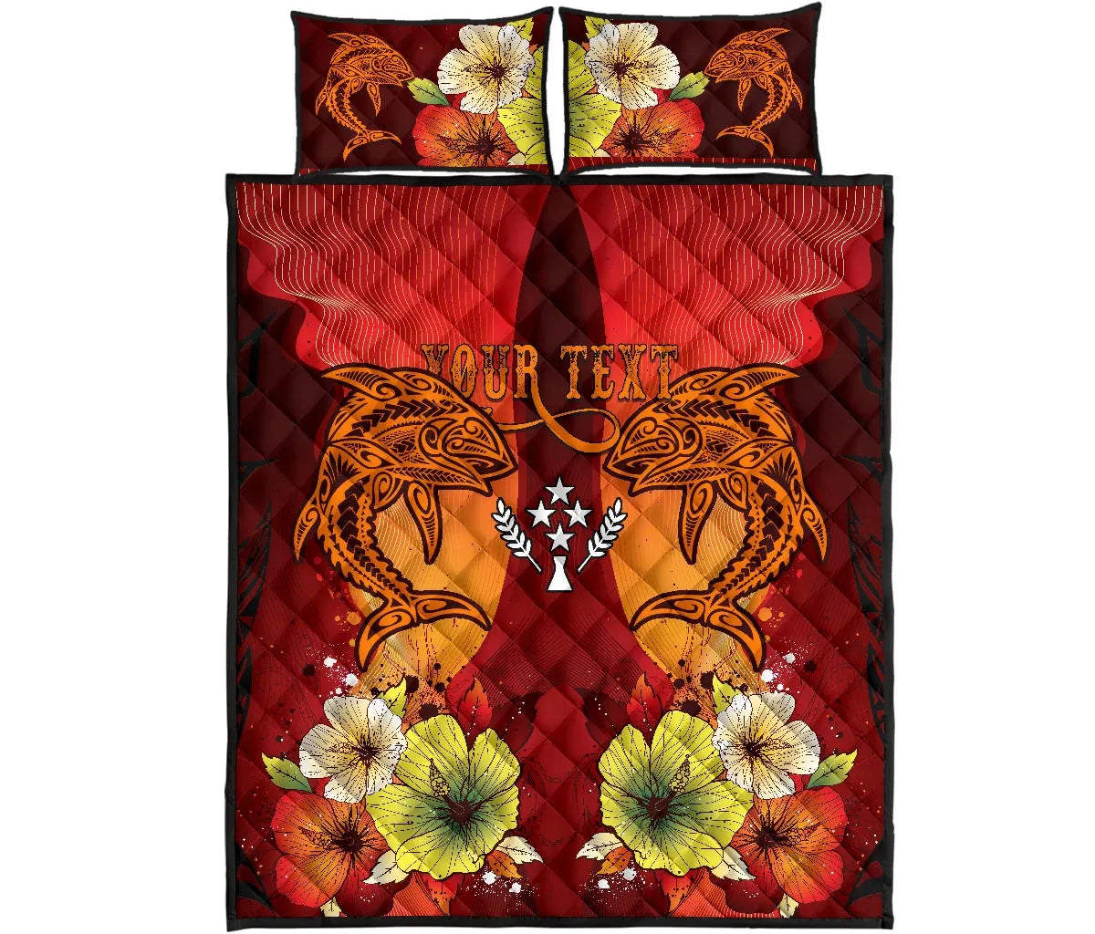 Kosrae Custom Personalised Quilt Bed Sets - Tribal Tuna Fish