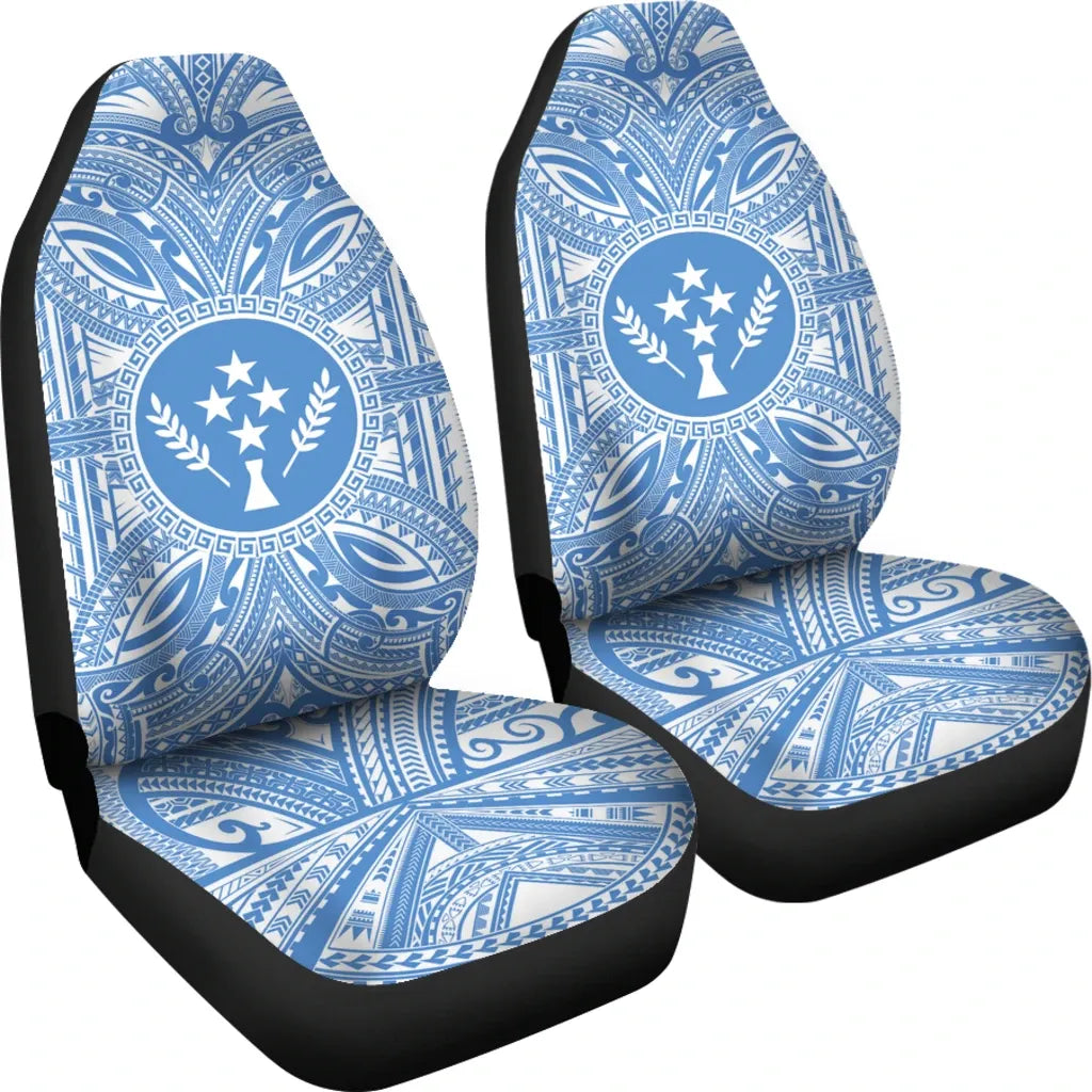 Kosrae Car Seat Cover - Kosrae Coat Of Arms Polynesian Flag Color