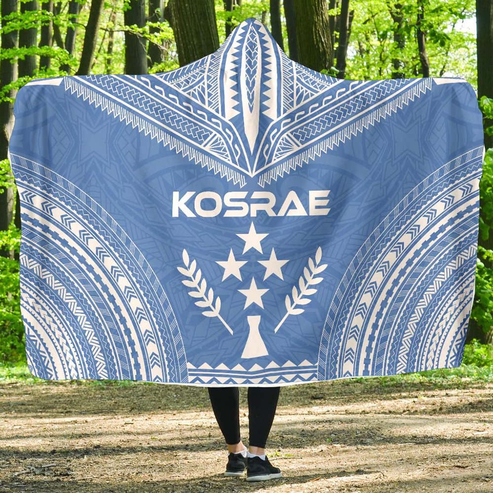Kosrae Flag Polynesian Chief Hooded Blanket