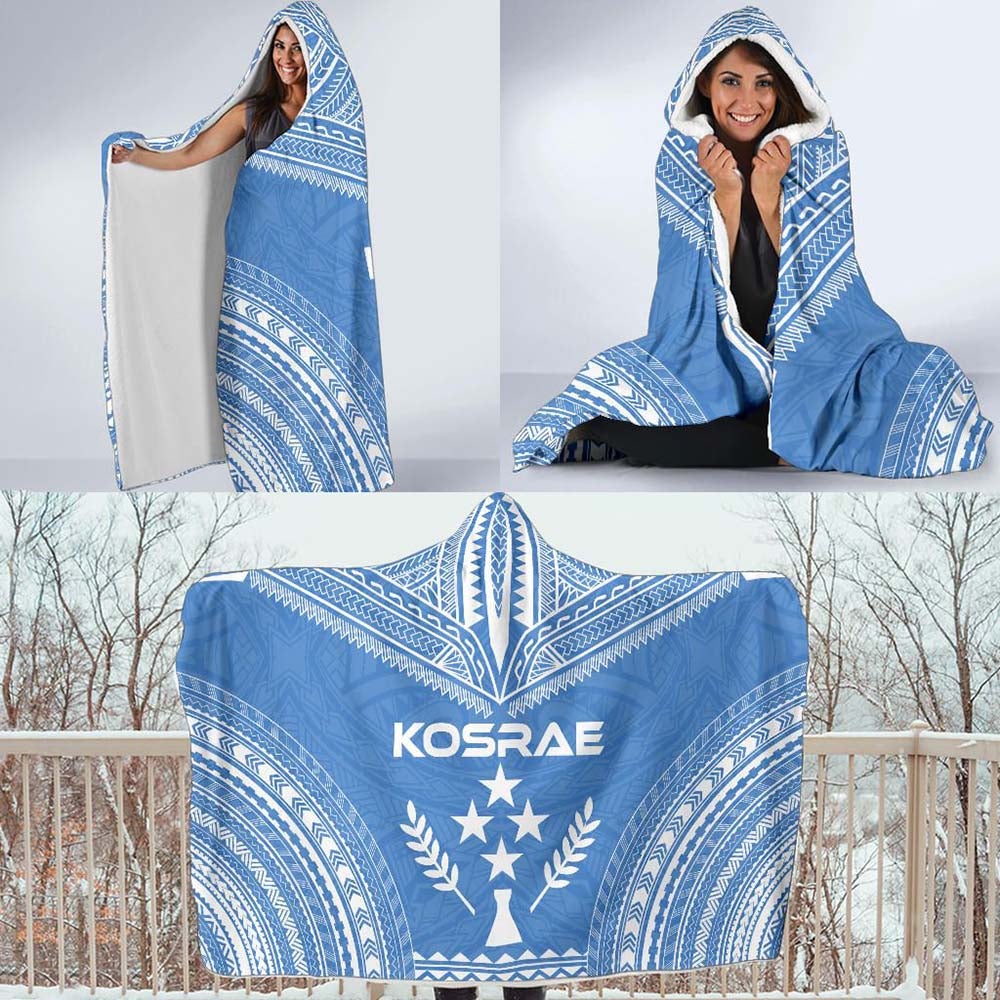 Kosrae Flag Polynesian Chief Hooded Blanket